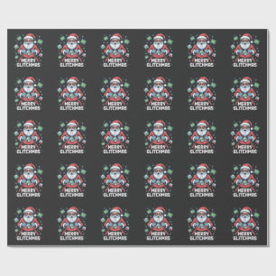 Frohe Glitch-Weihnachten Coder Programmierer Weihn Geschenkpapier