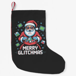 Frohe Glitch-Weihnachten Coder Programmierer Weihn Kleiner Weihnachtsstrumpf