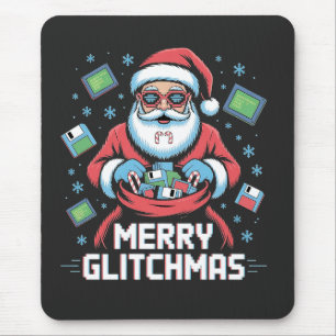 Frohe Glitch-Weihnachten Coder Programmierer Weihn Mousepad