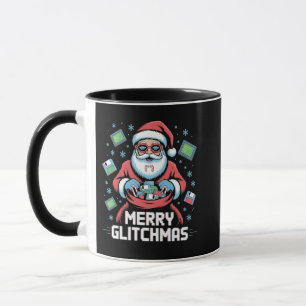 Frohe Glitch-Weihnachten Coder Programmierer Weihn Tasse