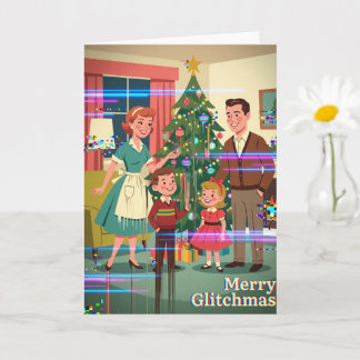 Frohe Glitch-Weihnachten Weihnachtskarte  Lustige  Karte
