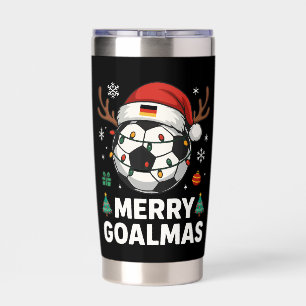 Frohe Goalmas - Lustiges Fußball-Weihnachten Thermobecher