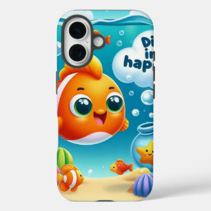 Frohe Goldfish iPhone 16 Hülle