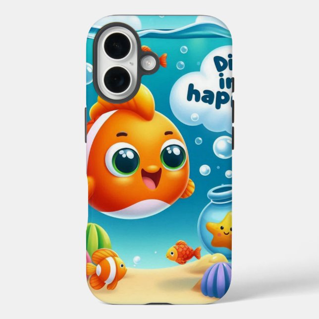 Frohe Goldfish Case-Mate iPhone Hülle (Rückseite)