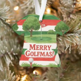 'Frohe Golf-Weihnachten!' Golfer Frohe Weihnachten Ornament