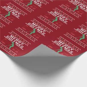 Frohe Golfmas Golf Ugly Weihnachtsschmuck Geschenkpapier