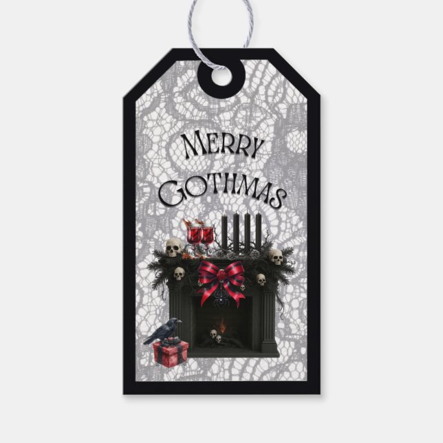 Frohe Gothmas Dunkle Feuerstelle Geschenkanhänger (Vorderseite)