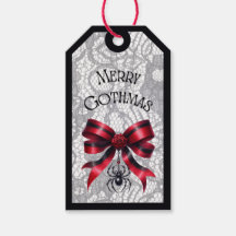 Frohe Gothmas-Rose-Schleife mit Spinnen-Geschenkan