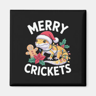 Frohe Grillen! Leopard Gecko Christmas Pun Magnet