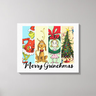 Frohe Grinch-Weihnachten Collage Leinwanddruck