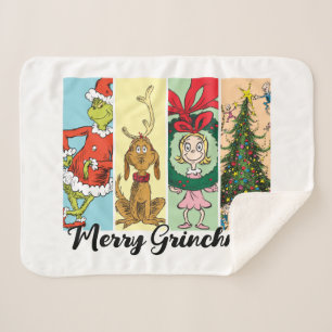 Frohe Grinch-Weihnachten Collage Sherpadecke