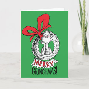 Frohe Grinch-Weihnachten Kranz Grinch Karte