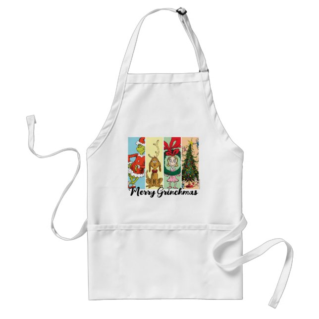 Frohe Grinchmas-Feiertagskollage Schürze (Vorne)