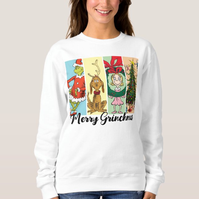 Frohe Grinchmas-Feiertagskollage Sweatshirt (Vorderseite)