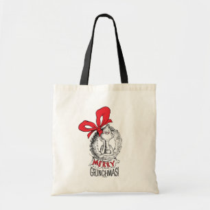 Frohe Grinchmas-Kranz Der Grinch Tragetasche