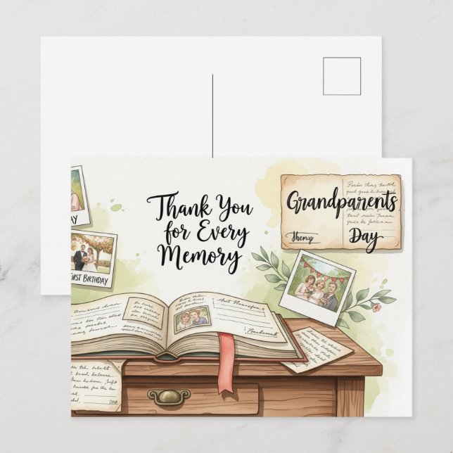 Frohe Großelterntag-Postkarte Postkarte (Vorne/Hinten)