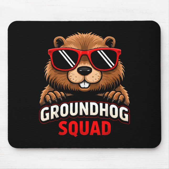 Frohe Groundhog Day 2026 Feier Lustiger Groundh Mousepad (Vorne)