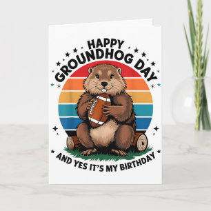 Frohe Groundhog Day Ja, es ist mein Geburtstag Foo Karte