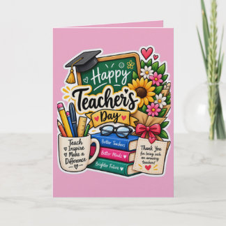 Frohe Grüße zum Lehrer-Tag Karte