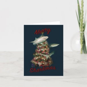 Frohe Haifrohe Weihnachten Haie um den Weihnachtsb