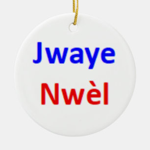 frohe haitianische Weihnachten Keramik Ornament