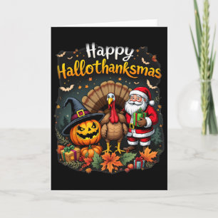 Frohe Hallothanksmas Erntedankfest Halloween Fröhl Karte