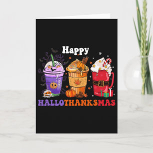 Frohe Hallothanksmas Kaffee Halloween Erntedankfes Karte