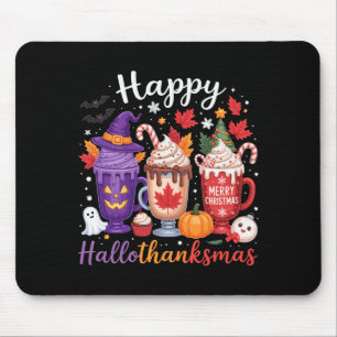 Frohe Hallothanksmas Kaffeeliebhaber Halloween Frö Mousepad