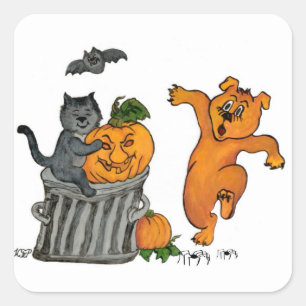 Frohe Halloween! 5 Quadratischer Aufkleber