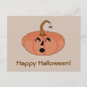 Frohe Halloween! Angeborene Pumpkin Postcard Postkarte