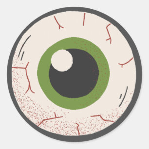 Frohe Halloween Auge Runder Aufkleber