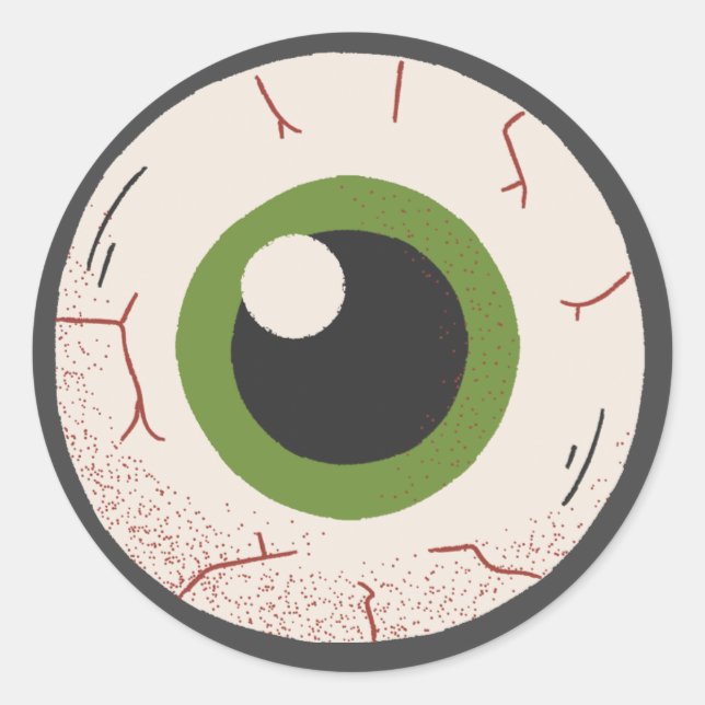 Frohe Halloween Auge Runder Aufkleber (Vorderseite)