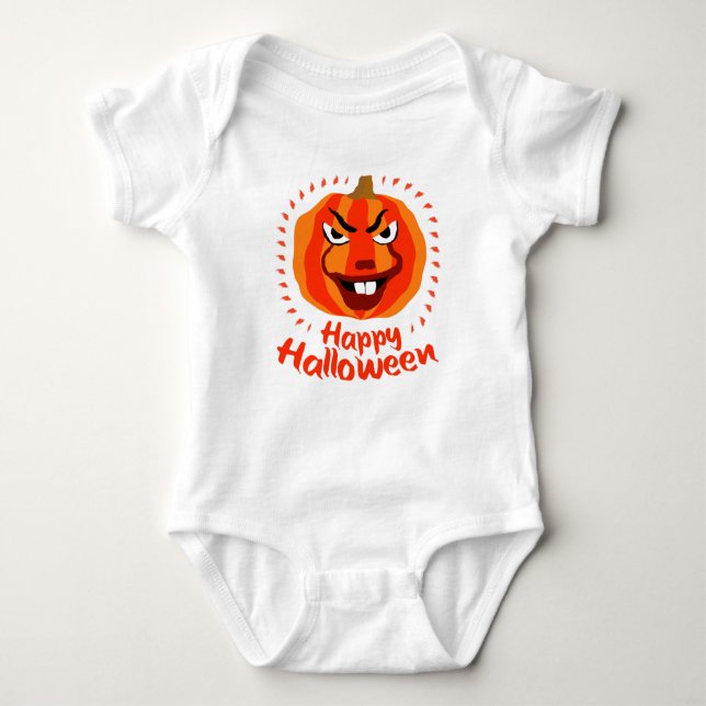 Frohe Halloween! Baby Strampler (Vorderseite)