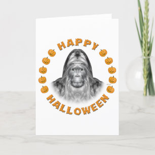 Frohe Halloween-Bigfoot Karte
