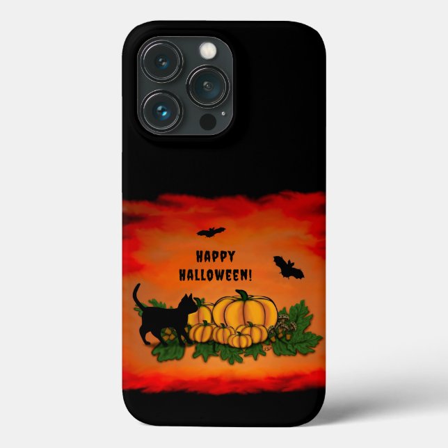 Frohe Halloween , Black Cat , Bat und Pumpkin Case-Mate iPhone Hülle (Rückseite)