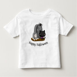 Frohe Halloween Black Cat, Head Stones Kleinkind T-shirt