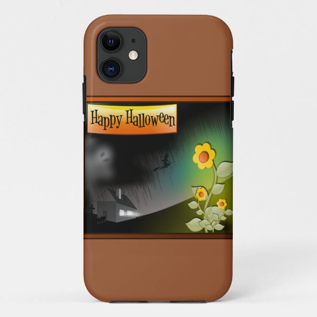 Frohe Halloween & Blume - Case-Mate iPhone Hülle (Rückseite)