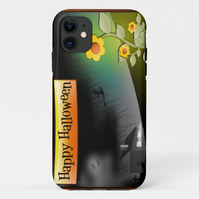 Frohe Halloween & Blume - Case-Mate iPhone Hülle (Rückseite)