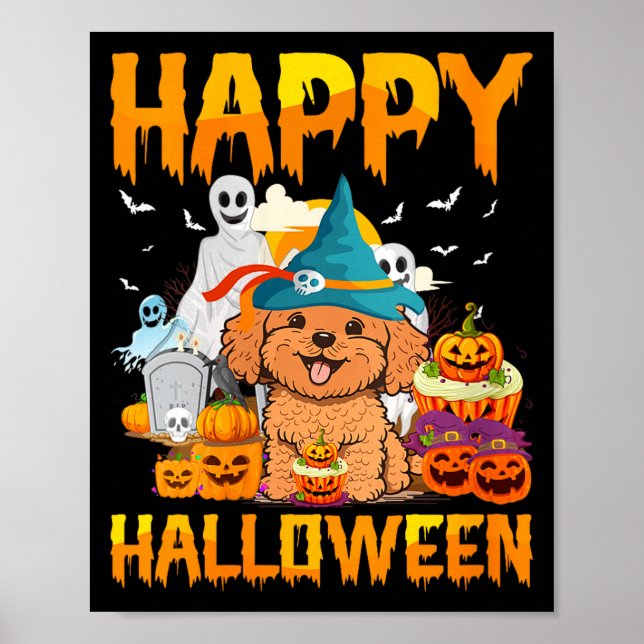 Frohe Halloween Damen Poster (Vorne)