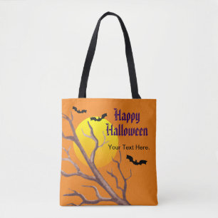 Frohe Halloween-Fledermäuse und der Mond
