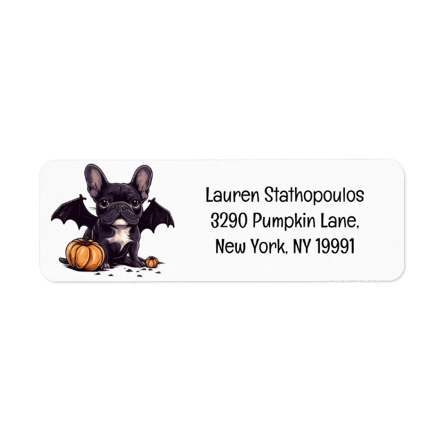 Frohe Halloween French Bulldog Bat Wings Pumpkins (Vorne)