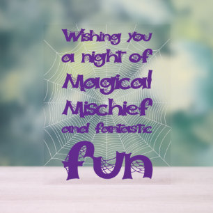 Frohe Halloween-Frohnacht Acrylschild