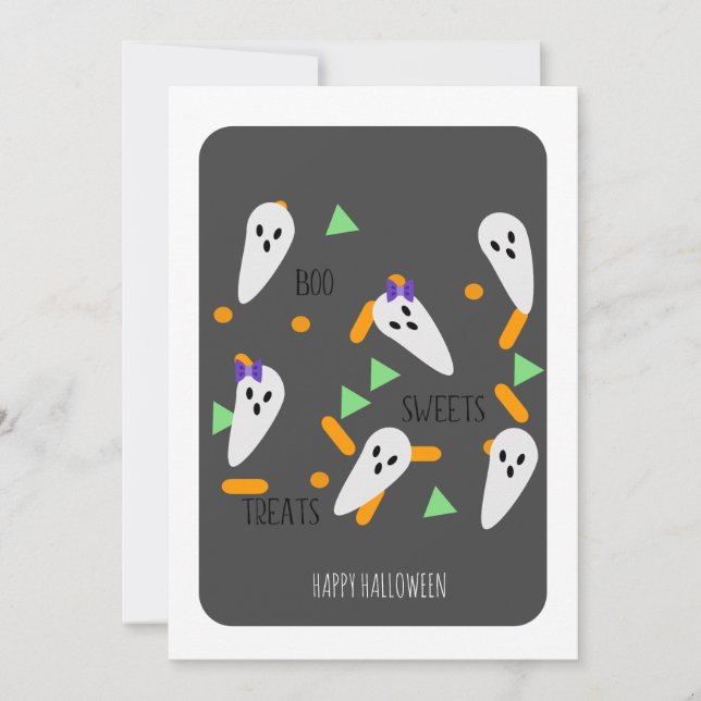Frohe Halloween-Geistersprinklerkarte (Vorderseite)