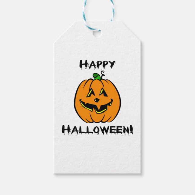 Frohe Halloween! Geschenkanhänger (Vorderseite)