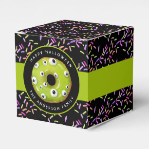 Frohe Halloween Grünes Monster Donut Sprinkles Geschenkschachtel