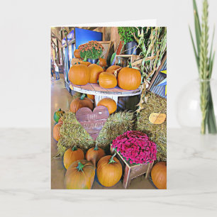 Frohe Halloween Herbst Segen Karte
