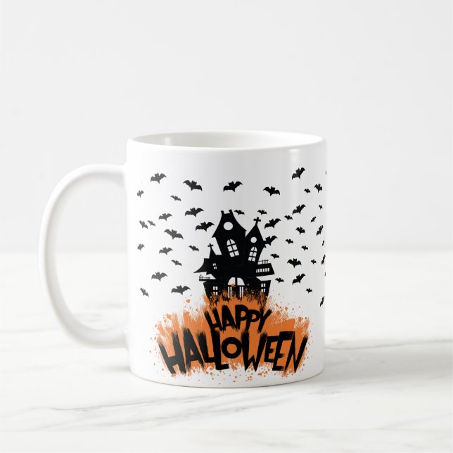 Frohe Halloween-Herbst-Tasse Kaffeetasse (Links)
