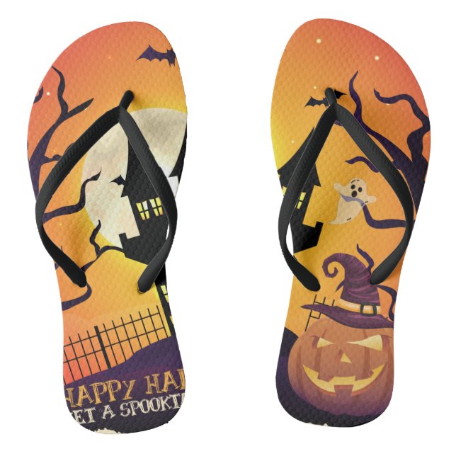 Frohe Halloween! Holen Sie sich einen Spooktacular Flip Flops (Fußbett)