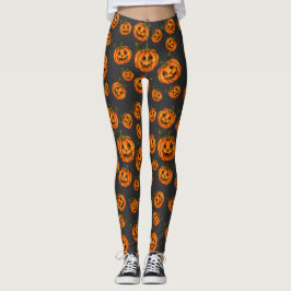 Frohe Halloween-Jack-o-Laterne, Trick-to-Leckerei Leggings