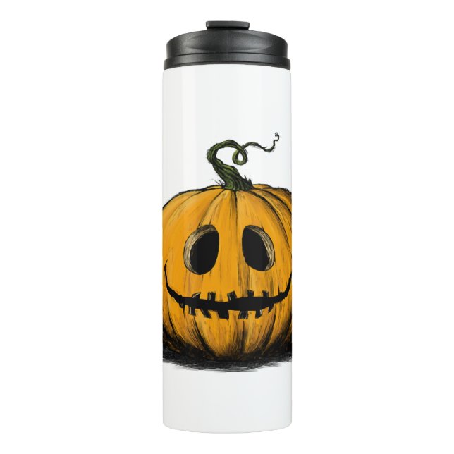 Frohe Halloween Jack O'Lantern Adult Natural Thermosbecher (Vorderseite)